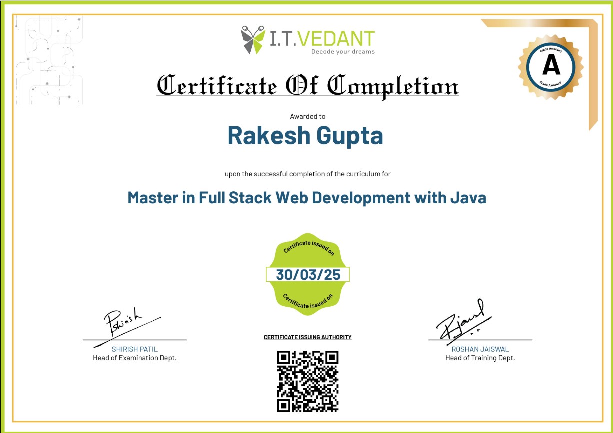 Java Full Stack Developer